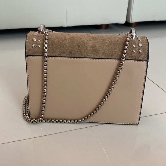 Tan suede studded purse - Picture 2 of 5